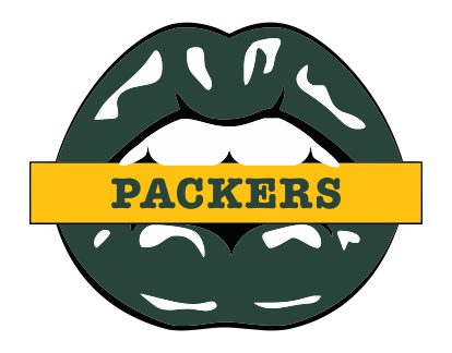 Green Bay Packers Lips Logo vinyl decal